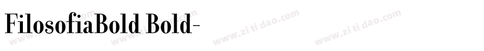 FilosofiaBold Bold字体转换